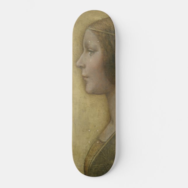 Die schöne Prinzessin (von Leonardo da Vinci) Skateboard (Vorderseite)