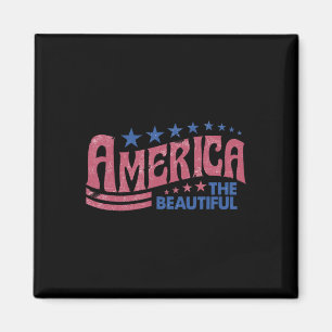 Die schöne Retro Vintage amerikanische 4. Juli Magnet