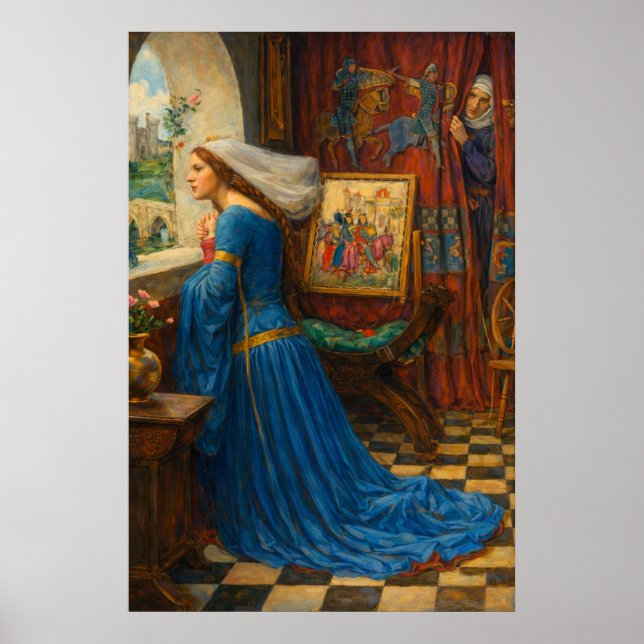 Die schöne Rosamund von John William Waterhouse Poster (Vorne)