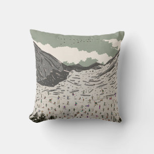 Die schöne Winter-Skilandschaft Kissen