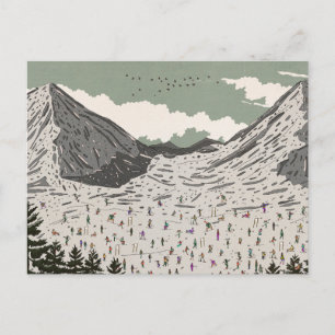 Die schöne Winter-Skilandschaft Postkarte