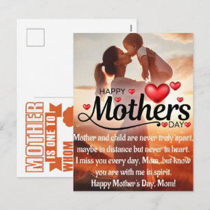 Die schönen und herzlichen Happy Mothers Day Zitat Feiertagspostkarte