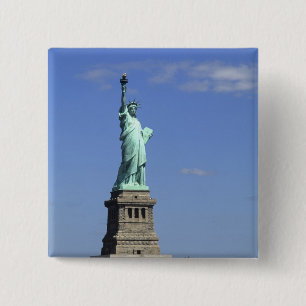 Die Schönheit der berühmten Freiheitsstatue auf Button