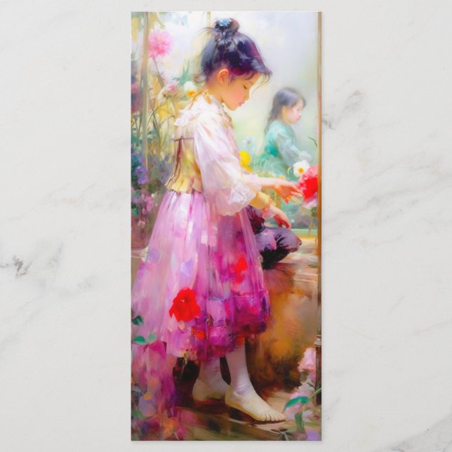 Die Schönheit der Blume Lesezeichen Menükarte (Vorderseite)