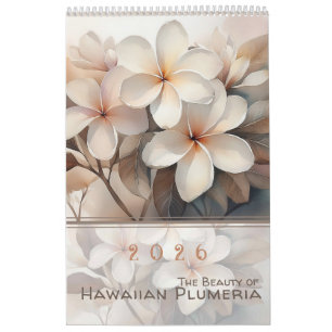 Die Schönheit der hawaiianischen Plumeria Kalender