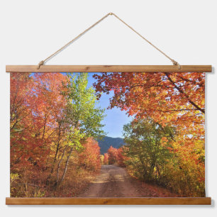 Die Schönheit der Herbstfarben Wandteppich Mit Holzrahmen