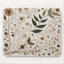 Die Schönheit der Natur Botanische Blume & Blätter Mousepad