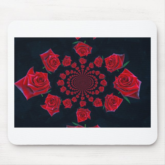 Die Schönheit der Rose: Blumenfantasie Mousepad (Vorne)