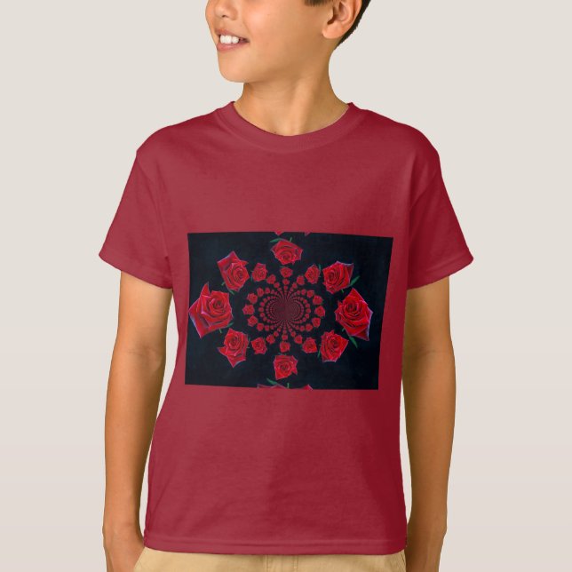 Die Schönheit der Rose: Blumenfantasie T-Shirt (Vorderseite)