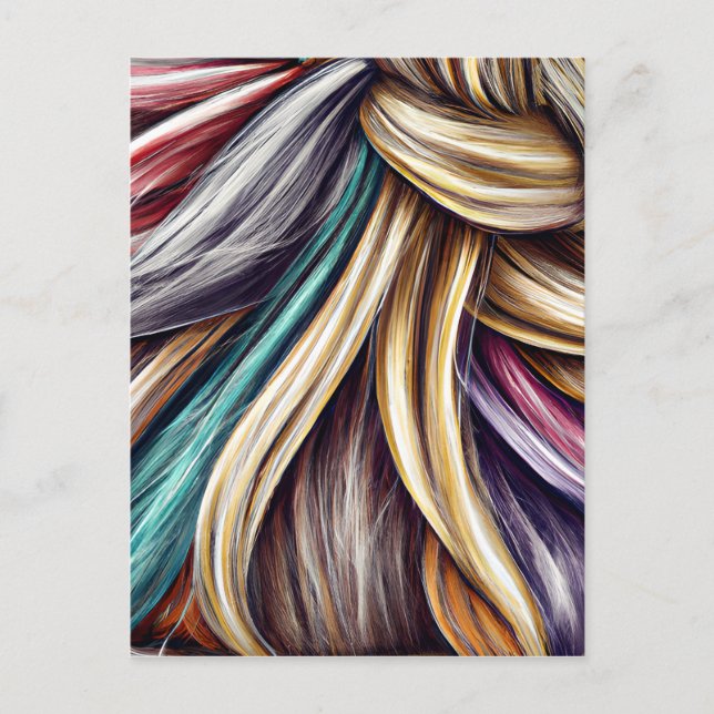 Die Schönheit der verschiedenen Frisuren bei Fraue Postkarte (Vorderseite)