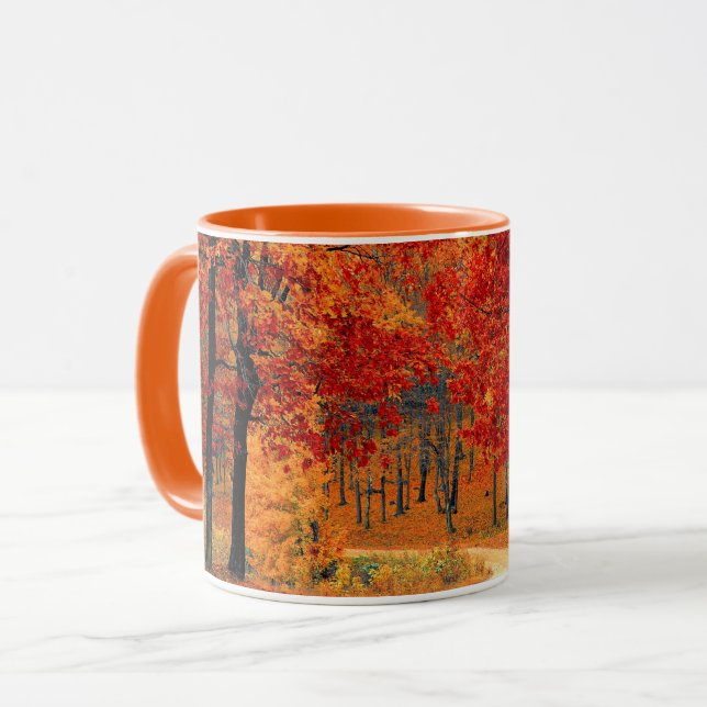 Die Schönheit des Herbstes Tasse (Vorderseite Links)