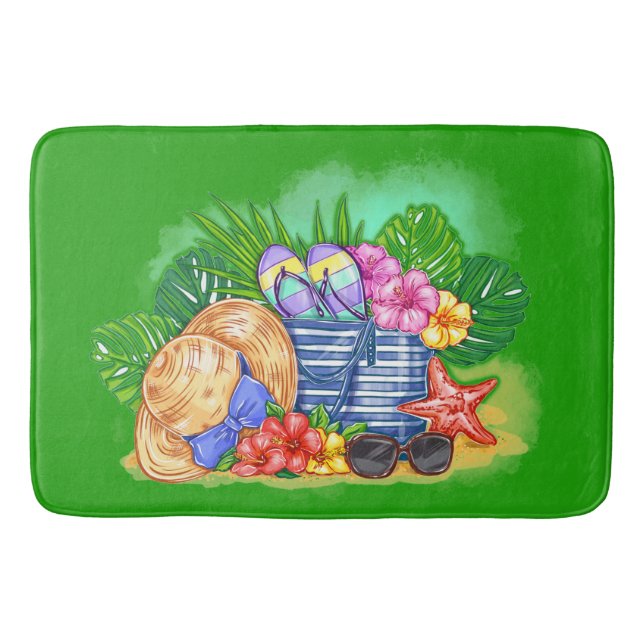 Die Schönheit des Strandes Badematte (Vorderseite)