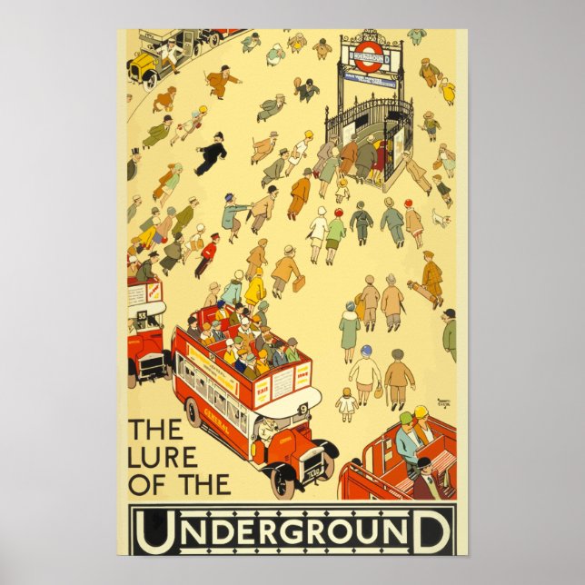 Die Schönheit des Untergrunds London Vintage Trave Poster (Vorne)