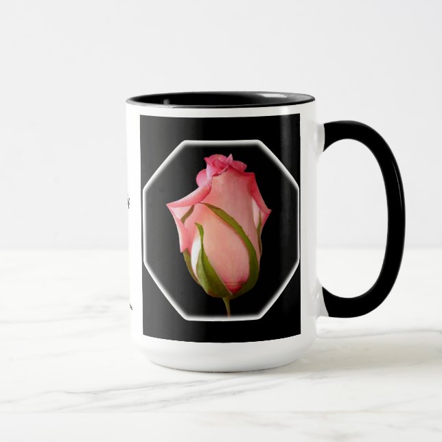 "Die Schönheit einer Rose " Tasse (Rechts)