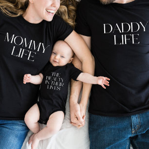 Die Schönheit in ihrem Leben Familie passende Schw Baby Strampler