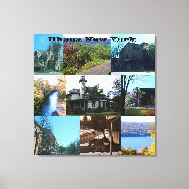 DIE SCHÖNHEIT ITHACAS, NEW YORK LEINWANDDRUCK (Vorderseite)
