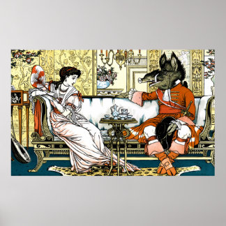 Die Schönheit und das Bestie Art Nouveau Poster