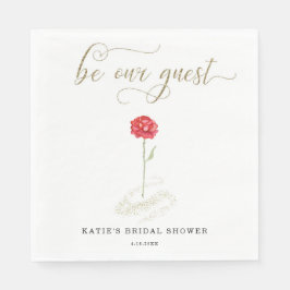 Die Schönheit und das Biest sind unsere Gäste Serviette