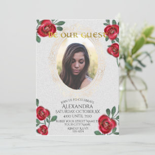 Die Schönheit und das Foto der Beast Fairy Tale Go Einladung