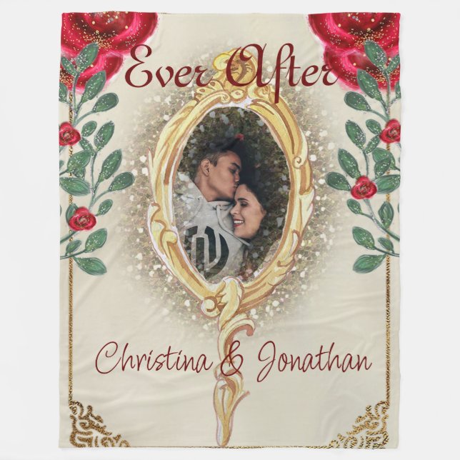 Die Schönheit und das Foto der Märchen Fleecedecke (Vorderseite)