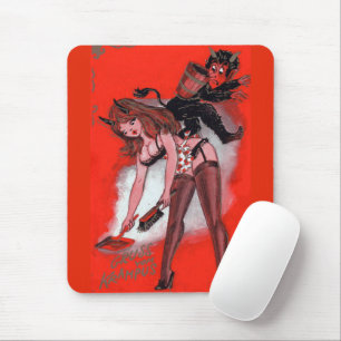 Die Schönheit und der Krampus Vintage Weihnachten Mousepad