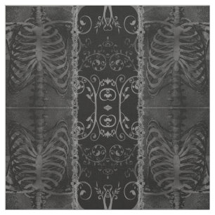Die Schönheit von Death Damask Skelett Goth Stoff