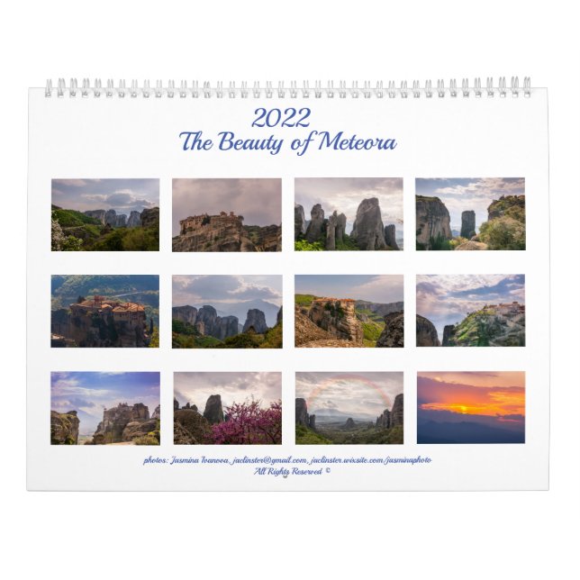 Die Schönheit von Meteora - großer Kalender (Rückseite)
