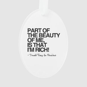 Die Schönheit von mir ist, dass ich reich bin - Ornament