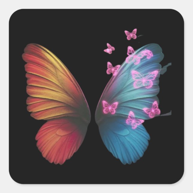 Die Schönheit zeigen Quadratischer Aufkleber (Vorderseite)