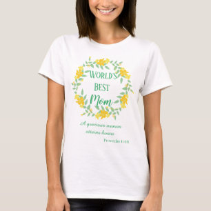 Die schönste Mutter der Welt, graue Blume T-Shirt
