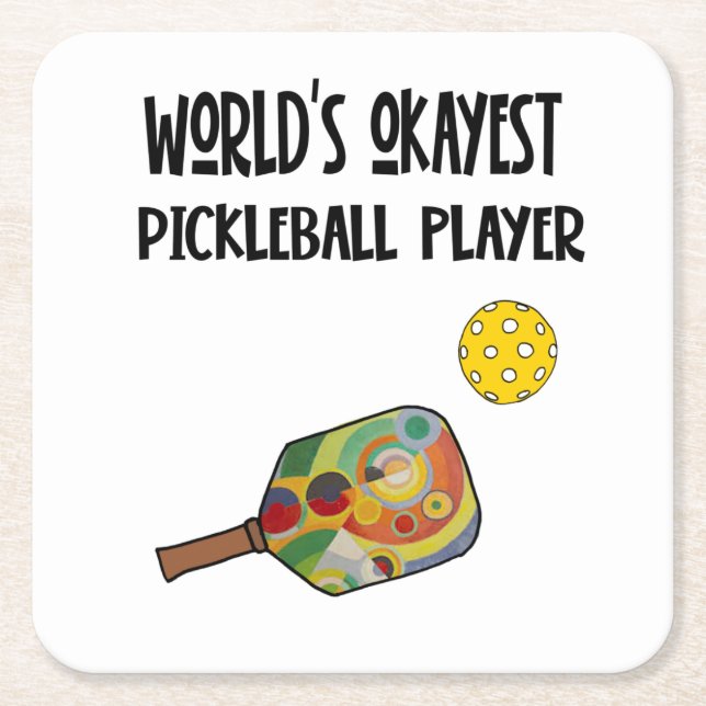 Die schönste Pickleball-Sportart der Welt Rechteckiger Pappuntersetzer (Vorderseite)