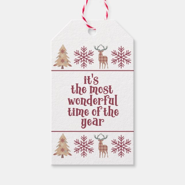 Die schönste Schneeflocke der Zeit Geschenkanhänger (Vorderseite)