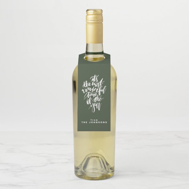 die schönste Zeit des Jahres... Flaschenanhänger (Auf Flasche)