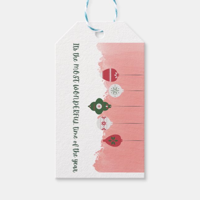 Die schönste Zeit des Jahres Geschenkanhänger (Vorderseite)