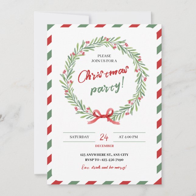 Die schönste Zeit des Jahres ist hier Einladung (Vorderseite)