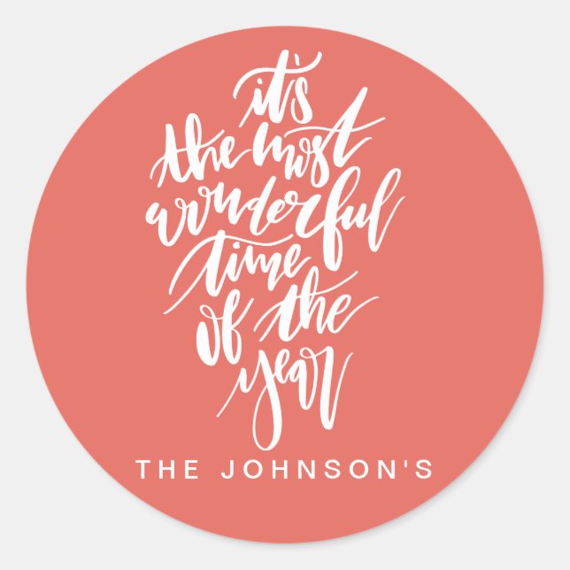 die schönste Zeit des Jahres... Runder Aufkleber (Vorderseite)