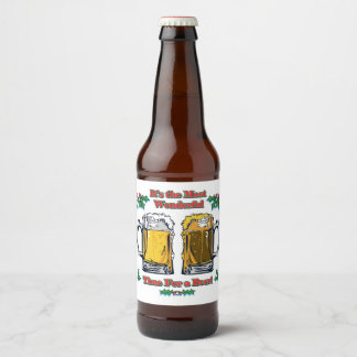Die schönste Zeit für ein Bier Bierflaschenetikett