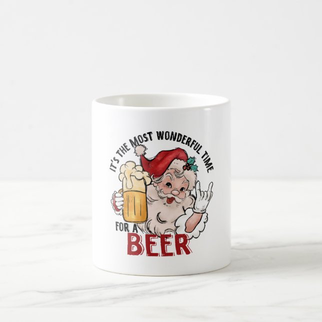 Die schönste Zeit für ein Bier Kaffeetasse (Mittel)