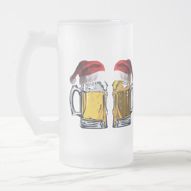 Die schönste Zeit für ein Bier Mattglas Bierglas (Links)