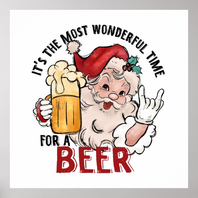 Die schönste Zeit für ein Bier Poster (Vorne)