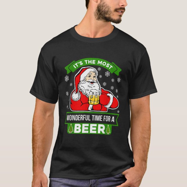 Die schönste Zeit für ein Bier SANTA TShir T-Shirt (Vorderseite)