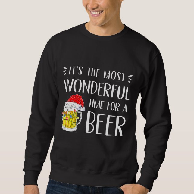 Die schönste Zeit für ein Bier Sweatshirt (Vorderseite)