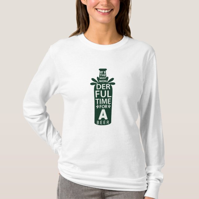 Die schönste Zeit für ein Bier T-Shirt (Vorderseite)