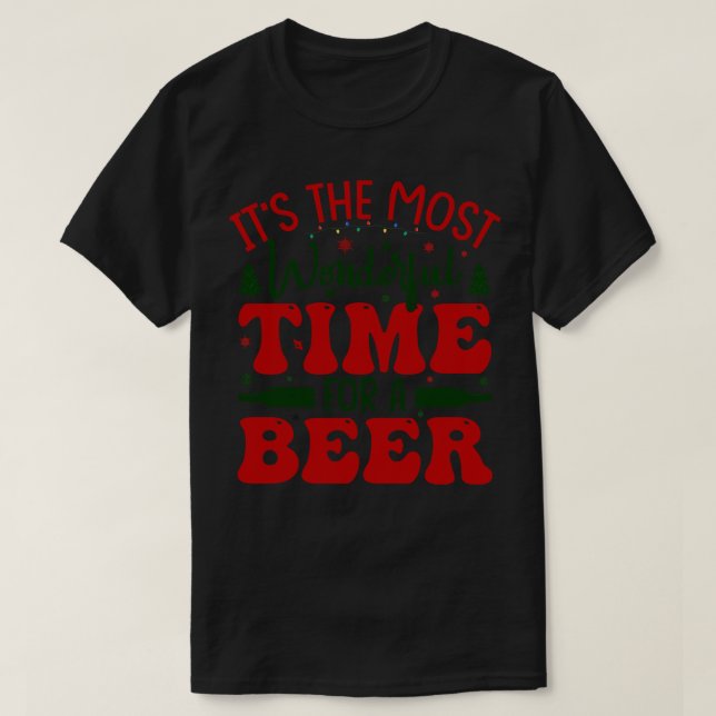 die schönste Zeit für ein Bier T-Shirt (Design vorne)