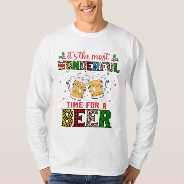 Die schönste Zeit für ein Bier T-Shirt (Vorderseite)