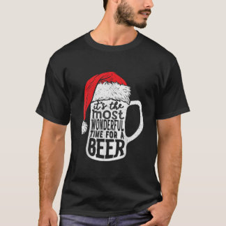 Die schönste Zeit für ein Bier Weihnachten  T-Shirt