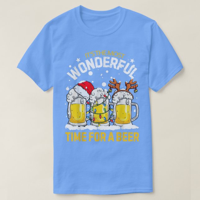 Die schönste Zeit für einen Bier-Rentier T-Shirt (Design vorne)