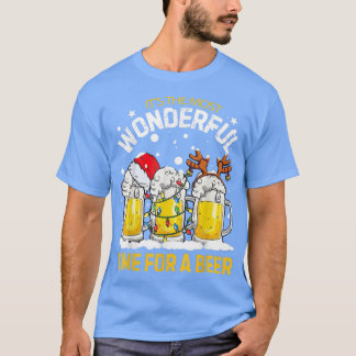 Die schönste Zeit für einen Bier-Rentier T-Shirt