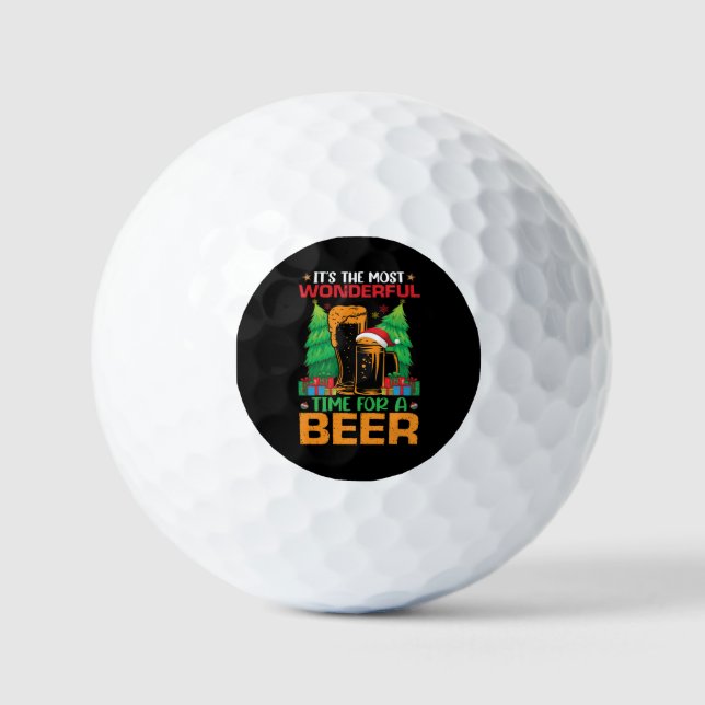 Die schönste Zeit für einen Bierurlaub Golfball (Vorderseite)
