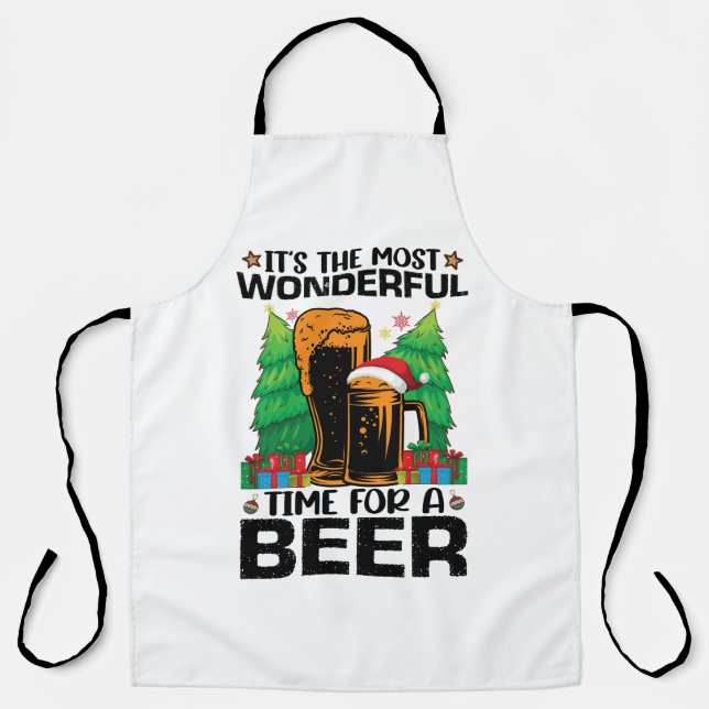 Die schönste Zeit für einen Bierurlaub Schürze (Vorderseite)